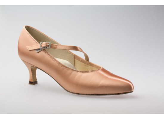 DSI Paris Court shoe (Flesh) with a 2 inch flare heel